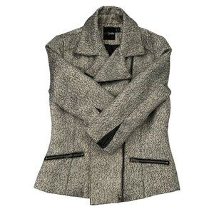 ASOS  Petite Metallic Blazer Zipper Blazer with front zip pockets